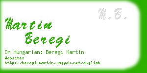 martin beregi business card